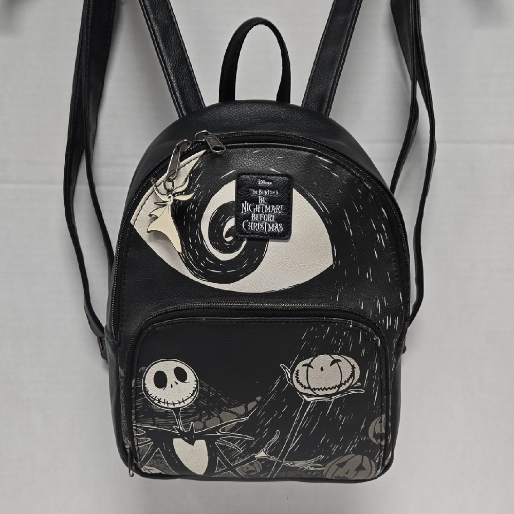 Disney x Loungefly Nightmare Before Christmas Black Backpack EUC 9"x11"x4"